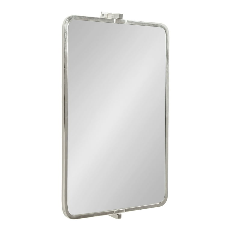 Lorell Hanging Mirror - Rectangular - Silver - 1 Each Lorell Hanging Mirror - Rectangular - Silver - 1 Each