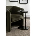 thumbnail image 1 of Kate and Laurel Engles Traditional Adjustable-Height Oval C-Table, 15 x 10 x 28, Gray Gunmetal, Vintage Round Indoor Metal C-Shaped End Table with Embossed Pattern for Use as Overbed Table, 1 of 9