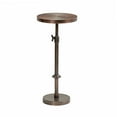 thumbnail image 1 of Kate and Laurel Engles Traditional Adjustable-Height Pedestal Drink Table, 10 x 10 x 30, Bronze, Vintage Round Indoor Metal Plant Stand with Embossed Sunburst Pattern, 1 of 10