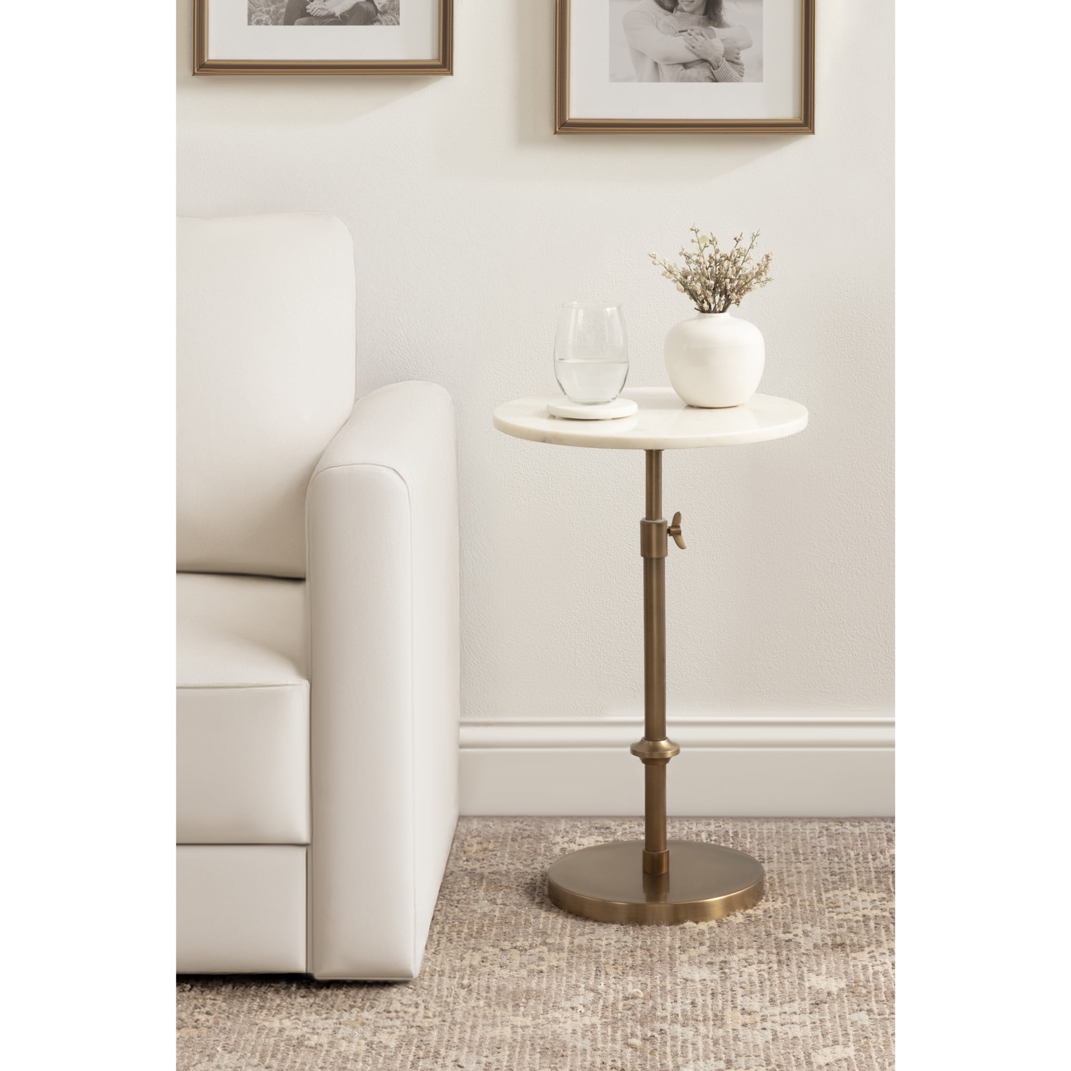 Kate and Laurel Engles Traditional Adjustable-Height Pedestal Side