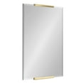 thumbnail image 1 of Kate and Laurel Erina Frameless Beveled Rectangle Wall Mirror, 20 x 31, Gold, Modern Glam Rectangular Mirror with Metal Accents for Bathroom Vanity Use, 1 of 8