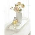 thumbnail image 1 of Kate and Laurel Farson Modern Decorative Wood Rectangle Tray with Handles, 10 x 24, White and Gold, Transitional Rectangular Tray for Use as Entryway Tray Decor or Ottoman Serving Tray, 1 of 9