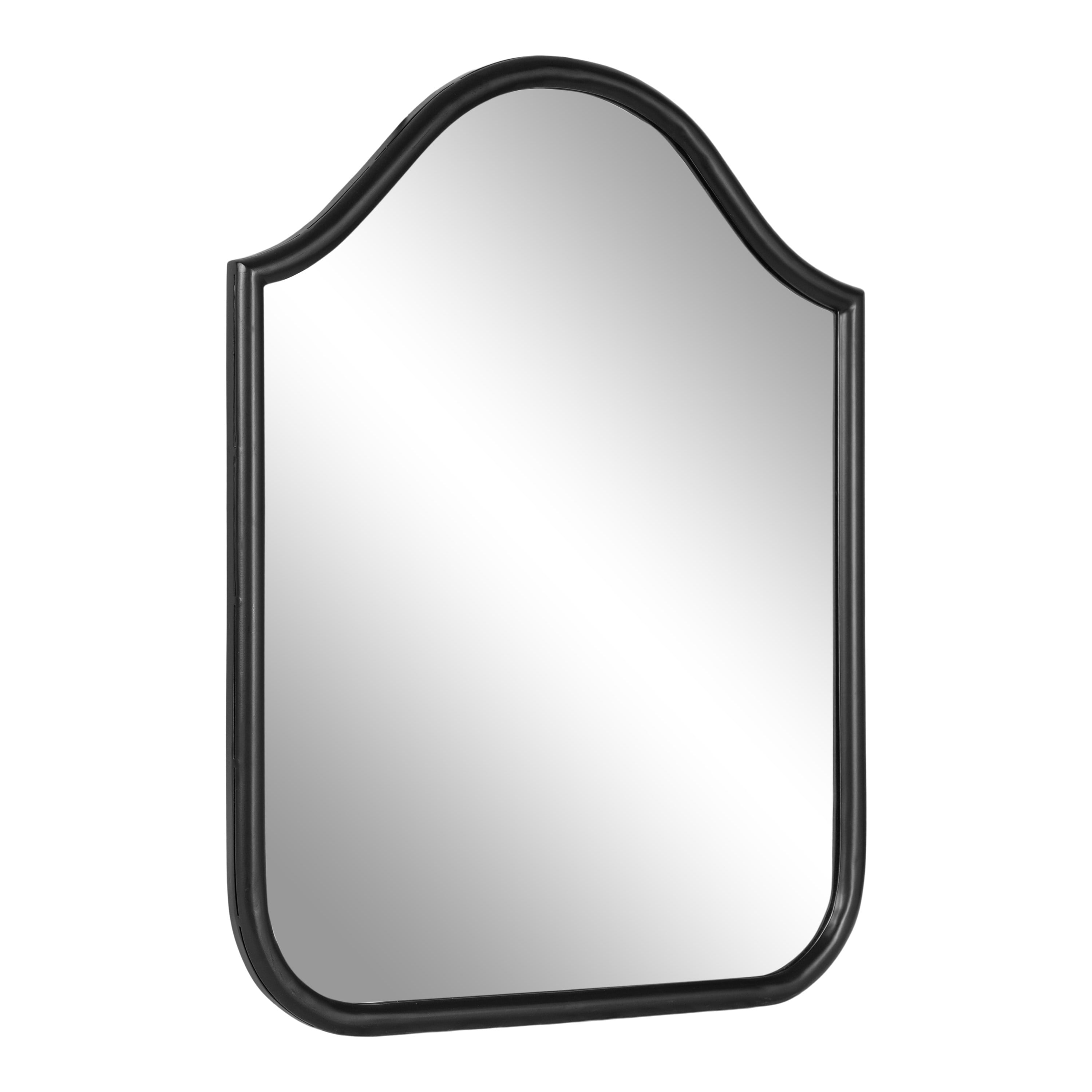 Fellows 18 x 24 Black Scallop Arched Wall Mirror