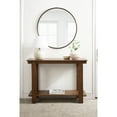 thumbnail image 1 of Kate and Laurel Foxford Tiered Rectangle Console Table, 42 x 14 x 30, Walnut Brown, Transitional Two-Tier Wood Entryway Table with Storage for Use as Living Room Behind Couch Table, 1 of 9