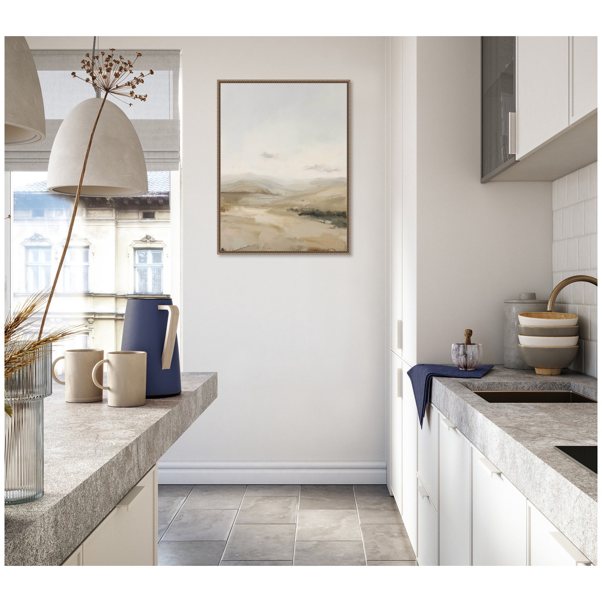 Kate and Laurel Framed Canvas Wall Art Print Fading Fields I by Amy ...