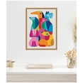 thumbnail image 1 of Kate and Laurel Framed Canvas Wall Art Print Modern Abstract Dogs by Rachel Lee, 18 x 24 Sylvie Natural Frame, Modern Contemporary, Abstract Art for Wall Decor, 1 of 8