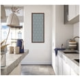 thumbnail image 1 of Kate and Laurel Framed Fabric Pinboard 18 x 42, Blue Botanical Block Print Printed Linen Classic Bulletin Board for Use as a Vision Board or Wall Organization, Florence Medium Brown Frame, 1 of 8