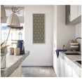 thumbnail image 1 of Kate and Laurel Framed Fabric Pinboard 18 x 42, Green Botanical Block Print Printed Linen Classic Bulletin Board for Use as a Vision Board or Wall Organization, Florence Silver Frame, 1 of 8
