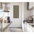 thumbnail image 1 of Kate and Laurel Framed Fabric Pinboard 18 x 42, Green Botanical Block Print Printed Linen Classic Bulletin Board for Use as a Vision Board or Wall Organization, Florence Medium Brown Frame, 1 of 8