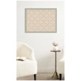 thumbnail image 1 of Kate and Laurel Framed Fabric Pinboard 26 x 20, Green Lattice Pattern Printed Linen Classic Bulletin Board for Use as a Vision Board or Wall Organization, Florence Silver Frame, 1 of 8