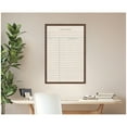 thumbnail image 1 of Kate and Laurel Framed Fabric Pinboard 26 x 38, Linen Library Card Printed Linen Classic Bulletin Board for Use as a Vision Board or Wall Organization, Florence Medium Brown Frame, 1 of 8