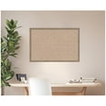 thumbnail image 1 of Kate and Laurel Framed Fabric Pinboard 38 x 26, Beige Lattice Pattern Printed Linen Classic Bulletin Board for Use as a Vision Board or Wall Organization, Florence Light Brown Frame, 1 of 8