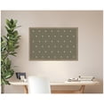 thumbnail image 1 of Kate and Laurel Framed Fabric Pinboard 38 x 26, Green Botanical Block Print Printed Linen Classic Bulletin Board for Use as a Vision Board or Wall Organization, Florence Light Brown Frame, 1 of 8