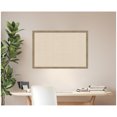 thumbnail image 1 of Kate and Laurel Framed Fabric Pinboard 38 x 26, Neutral Weave Printed Linen Classic Bulletin Board for Use as a Vision Board or Wall Organization, Woodgrain Stripe Mocha Frame, 1 of 8