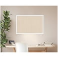 thumbnail image 1 of Kate and Laurel Framed Fabric Pinboard 38 x 26, Neutral Weave Printed Linen Decorative Bulletin Board for Use as a Vision Board or Wall Organization, Bethany White Frame, 1 of 8