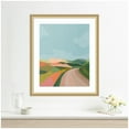 thumbnail image 1 of Kate and Laurel Framed Wall Art Print 'Beautiful Landscape with Road' by July Art Prints, 22 x 26, Florence Gold Frame, Mid Century Modern, Landscapes, Abstract Art for Wall Decor, 1 of 7