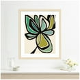 thumbnail image 1 of Kate and Laurel Framed Wall Art Print 'Midnight Floral 3' by Alicia Bock, 22 x 26, Woodgrain Stripe Blonde Frame, Modern Contemporary, Abstract Art for Wall Decor, 1 of 8