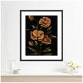 thumbnail image 1 of Kate and Laurel Framed Wall Art Print 'Moody Floral 6' by Annie Quigley, 21 x 25, Stylish Black Narrow Frame, Modern Contemporary, Flowers, Nature Art for Wall Decor, 1 of 7
