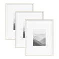 thumbnail image 1 of Kate and Laurel Gibson Modern Wall Picture Frame Set of 3, 16x20 matted to 8x10, White and Natural, Modern Three-Piece Frame Set for Gallery Wall Frame Set in Living Room Wall Decor, 1 of 9