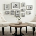 thumbnail image 1 of Kate And Laurel Gibson Transitional Picture Frame Set, Set Of 10, Varying Sizes, Black and White, Two-Tone Wall Frame Set Collection with Hanging Template for Gallery Wall Picture Frame Display, 1 of 10