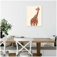 thumbnail image 1 of Kate and Laurel Giraffe in Preppy Cute Heart Sunglasses Framed Canvas Wall Art  by Honey Island Studio 18 x 24 Sylvie White, Whimsical, Animals, Humor Art for Wall Decor, Living Room, Bedroom, 1 of 8