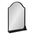 thumbnail image 1 of Kate and Laurel Gramera Traditional Scalloped Arched Wall Mirror with Shelf, 20x30, Black, Decorative Glam Arch Mirror with Display Ledge and Sleek Finish, 1 of 9