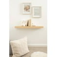 thumbnail image 1 of Kate and Laurel Havlock Modern Natural Floating Shelf, 36 x 8, Natural Wood, Functional Storage Shelf for Use as Entryway Display or Kitchen Spice Rack Shelf, 1 of 11