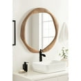 thumbnail image 1 of Kate and Laurel Hera Modern Mango Wood Irregular Round Mirror, 26 Inch Diameter, Natural Wood, Decorative Wavy Circle Bathroom Mirror with Solid Wood Design for Vanity Decor or Entryway Decor, 1 of 8