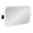 thumbnail image 1 of Kate and Laurel Hogan Wood Radius Rectangle Pivot Mirror, 20 x 30, White, Decorative Adjustable Transitional Mirror for Wall with Rectangular Mango Wood Frame, 1 of 9