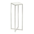 thumbnail image 1 of Kate and Laurel Jaspur Modern Glam Drink Table, 7 x 7 x 21, White and Silver, Decorative Metal and Marble Accent Martini Cocktail Table for Display and Storage, 1 of 6
