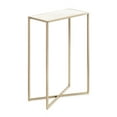 thumbnail image 1 of Kate and Laurel Jaspur Modern Slim Side Table, 16 x 8 x 24, White Marble and Gold, Decorative Glam Narrow End Table for Use as Narrow Bedroom Nightstand or Living Room Accent, 1 of 7