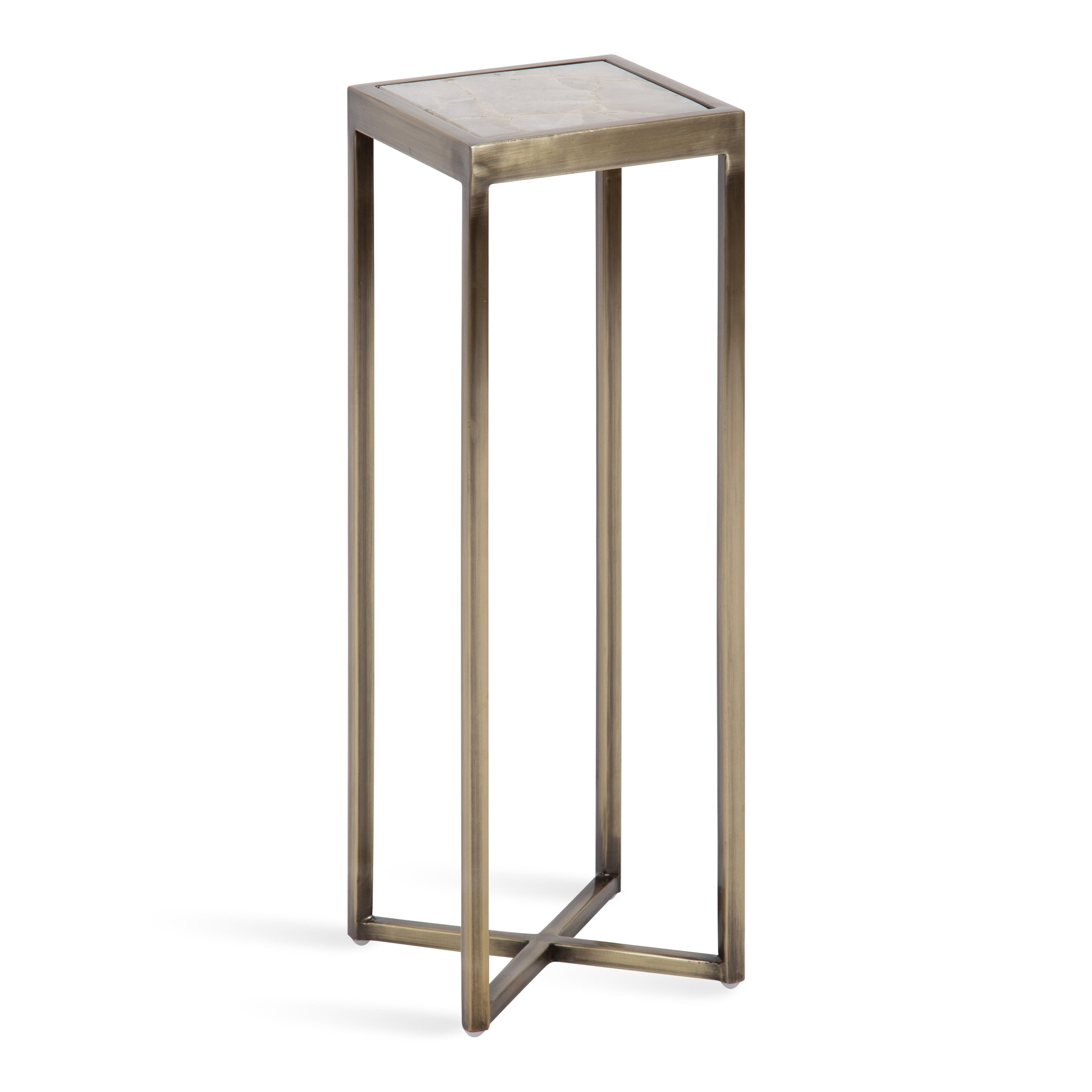 Kate and Laurel Jaspur Modern Square Drink Table, 7 x 7 x 21, Natural ...