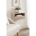 thumbnail image 1 of Kate and Laurel Kato Modern Mango Wood Floating Side Table with Drawer, 18 x 10 x 9, Whitewash, Contemporary Wooden Floating Nightstand for Bedroom Bedside Table or Living Room Wall Storage, 1 of 9