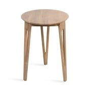 Kate and Laurel Kershaw Modern Round Side Table, 16 x 16 x 22, Natural Wood, Transitional Circle Living Room End Table with Tapered Hairpin Legs for Use as Bedroom Nightstand Table
