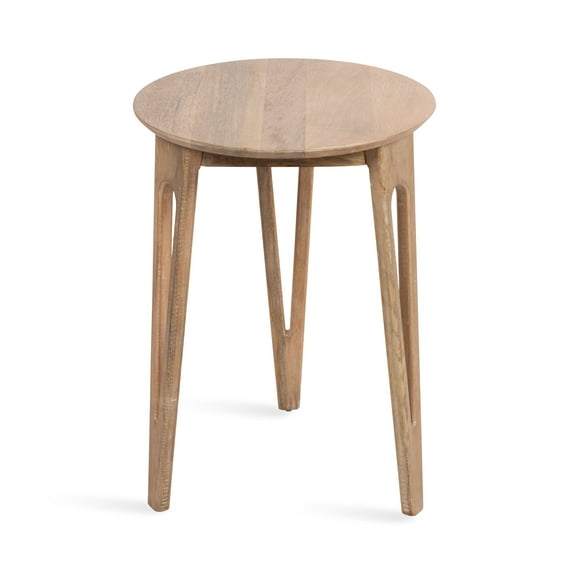 Kate and Laurel Kershaw Modern Round Side Table, 16 x 16 x 22, Natural Wood, Transitional Circle Living Room End Table with Tapered Hairpin Legs for Use as Bedroom Nightstand Table