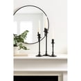 thumbnail image 1 of Kate and Laurel Lahari Vintage Three-Piece Taper Candle Holder Set, Set of 3, Black, Cast Aluminum Metal Candlestick Holders for Dining Table or Fireplace Mantel Display, 1 of 9