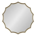 thumbnail image 1 of Kate and Laurel Lalina Scalloped Round Framed Wall Mirror, 33.5" Diameter, Gold, Versatile Mirror for Bathroom Vanity, Bedroom, Living Room, Dining Room, and Entryway, 1 of 7