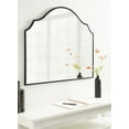 thumbnail image 1 of Kate and Laurel Leanna Modern Wide Horizontal Arch Wall Mirror, 28 x 32, Black, Sophisticated Arched Bathroom Vanity Mirror with Soft Scallops and Slim Frame, 1 of 9