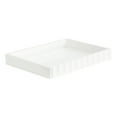 thumbnail image 1 of Kate and Laurel Lissi Decorative Rectangle Tray with Wavy Design, 16 x 12, White, Modern Scalloped Serving Tray for Coffee Table Ottoman, Dining Table, or Entryway Catch-All Tray, 1 of 9