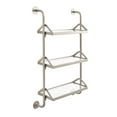 thumbnail image 1 of Kate and Laurel Marit Three-Tiered Wall Shelf, 18 x 6 x 30, Silver, Glam Decorative Floating Shelf Storage and Wall Organizer for Over the Toilet Storage Bathroom Display, 1 of 9
