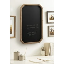 Kate and Laurel Marston Modern Farmhouse Scalloped Chalkboard, 20 x 30, Rustic Brown, Transitional Rectangular Chalkboard for Use as Message Board or Decorative Wall Organization