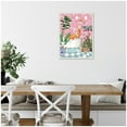 thumbnail image 1 of Kate and Laurel Maximalist Llama Bath Framed Canvas Wall Art  by Honey Island Studio 18 x 24 Sylvie Beaded White, Whimsical, Animals, Bathroom, Flowers, Humor Art for Wall Decor, Living Room, Bedroom, 1 of 8