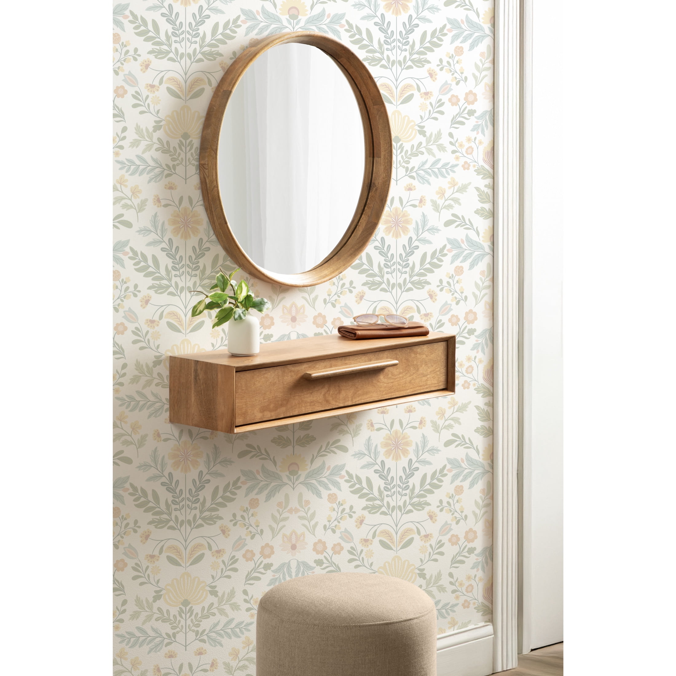Kate and Laurel McCutcheon Modern Floating Console Table for Entryway ...