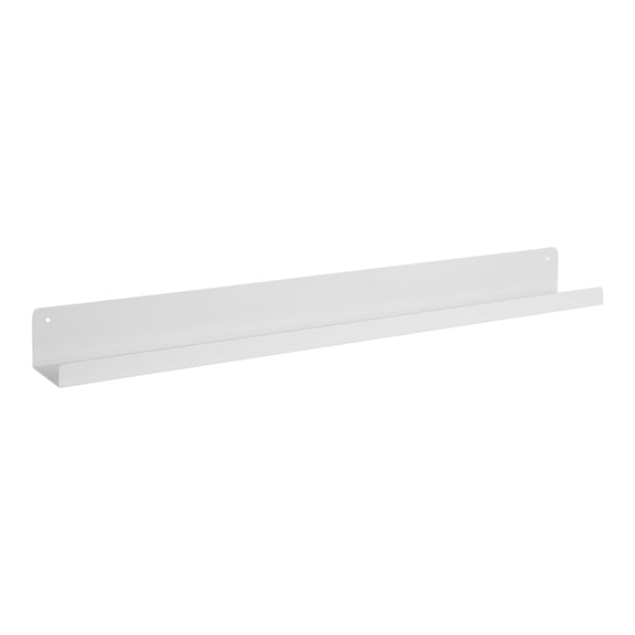 Kate and Laurel Mezzo Modern Metal Photo Display Ledge, 36, White, Decorative Contemporary Floating Narrow Photo Shelf Rail for Gallery Display and Storage