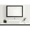 thumbnail image 1 of Kate and Laurel Monetta Traditional Framed Rectangle Bathroom Vanity Mirror, 28 x 40, Black, Rectangular Textured Large Bathroom Mirror for Over Sink or for Use as Entryway or Living Room Decor, 1 of 8