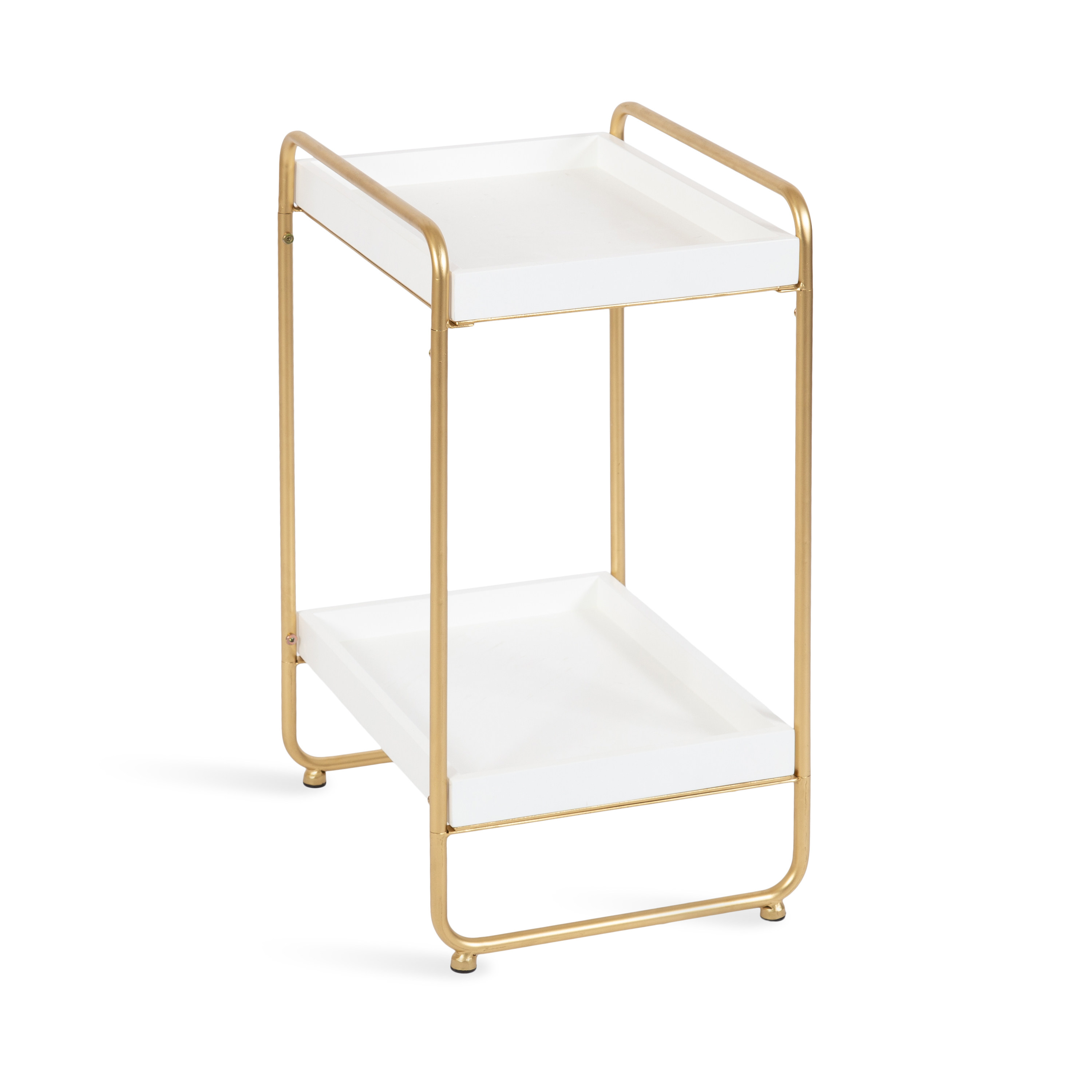 Kate and Laurel Nicco Modern Glam 2Tier Side Table, 16 x 13 x 26