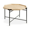 thumbnail image 1 of Kate and Laurel Occonor Two-Tone Octagon Coffee Table, 28 x 26 x 18, Natural Brown and Black, Transitional Mixed Materials Living Room Table with Resilient Wood Construction, 1 of 8