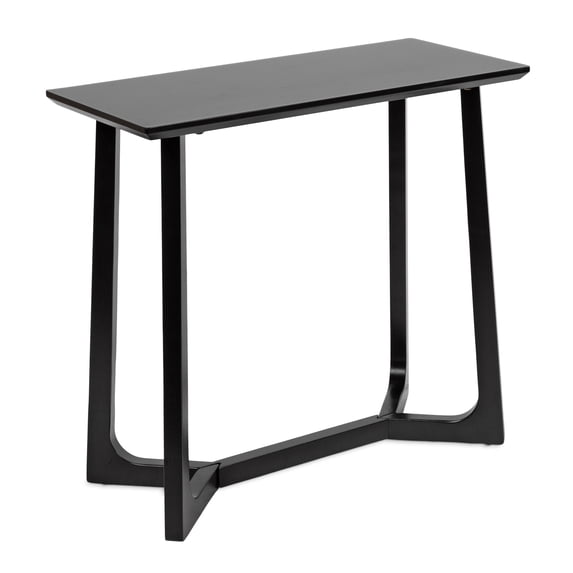 Kate and Laurel Olivant Modern Rectangle Wood Console Table, 32 x 15 x 30, Black, Decorative Geometric Entryway Table for Use as a Functional Living Room Table