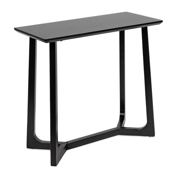 Kate and Laurel Olivant Modern Rectangle Wood Console Table, 32 x 15 x 30, Black, Decorative Geometric Entryway Table for Use as a Functional Living Room Table