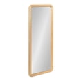 thumbnail image 1 of Kate and Laurel Pao Modern Rounded Rectangular Wall Mirror, 16 x 48, Natural Wood, Decorative Scandinavian Tall Wood Mirror with Radius Corners for Vertical or Horizontal Display, 1 of 8